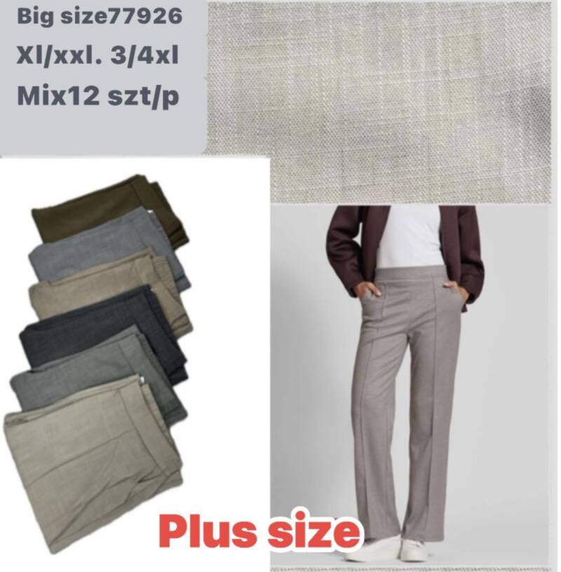 Spodnie damskie Roz XL-4XL, Mix Kolor Paczka 12 szt 1