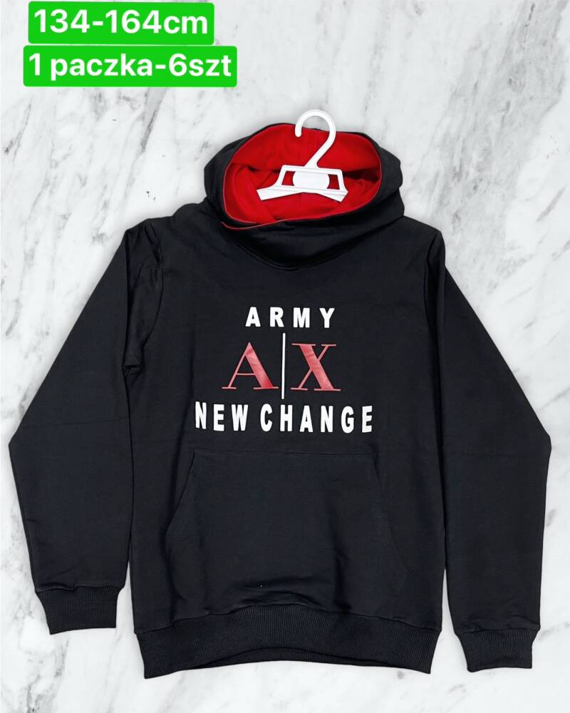 Bluza chłopięca Roz 134-164. 1 kolor Paczka 6 szt. 1