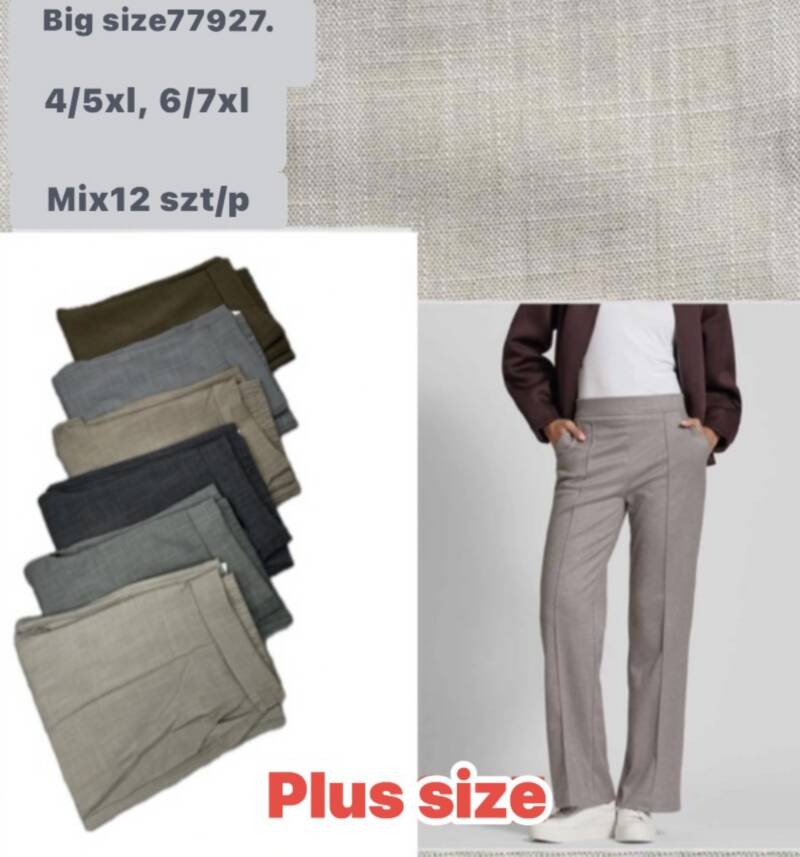 Spodnie damskie Roz 4XL-7XL, Mix Kolor Paczka 12 szt