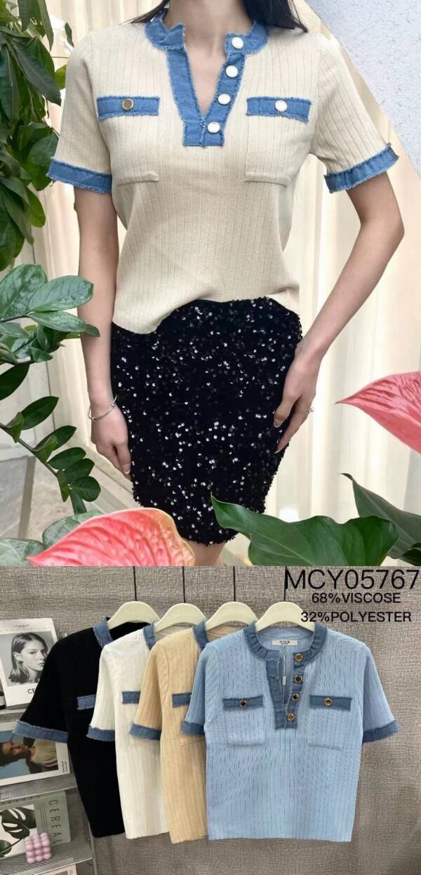 Swetry damskie (Francja produkt) Roz Standard, Mix Kolor Paczka 6 szt