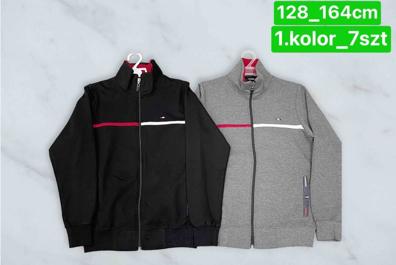 Bluza chłopięca Roz 128-164. 1 kolor Paczka 7 szt.