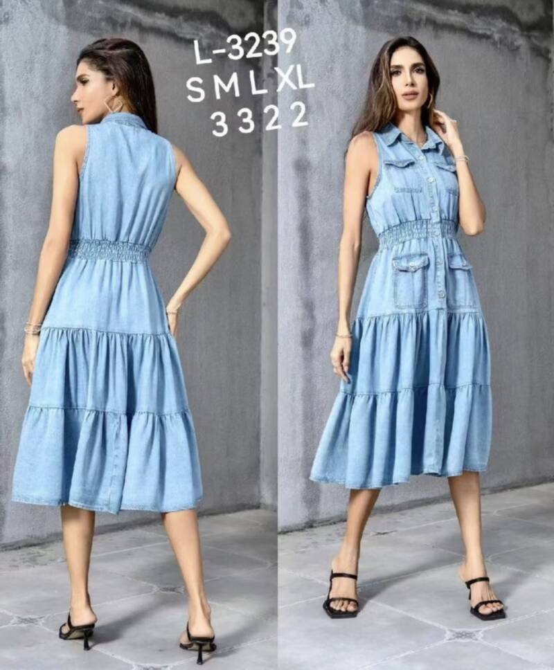 Sukienki damskie jeansy Roz S/M-L/XL, 1 Kolor Paczka 10 szt