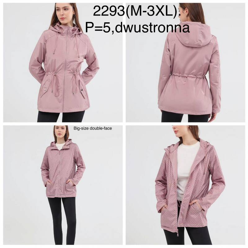 Kurtki damskie cienki Roz M-3XL, 1 Kolor Paczka 5 szt 1