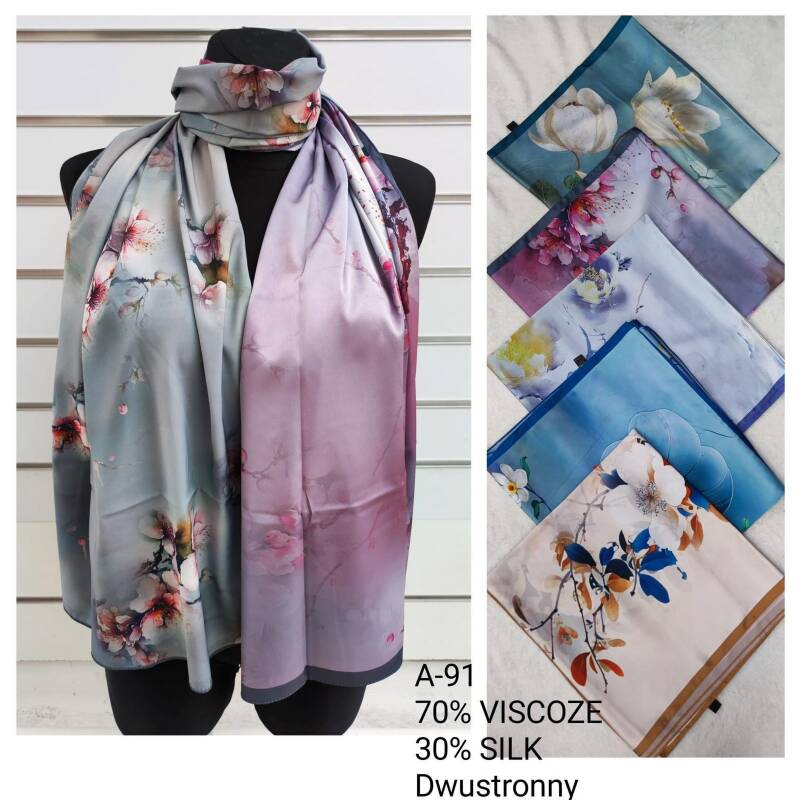 Szaliki damskie Roz Standard, Mix Kolor Paczka 12 szt 1