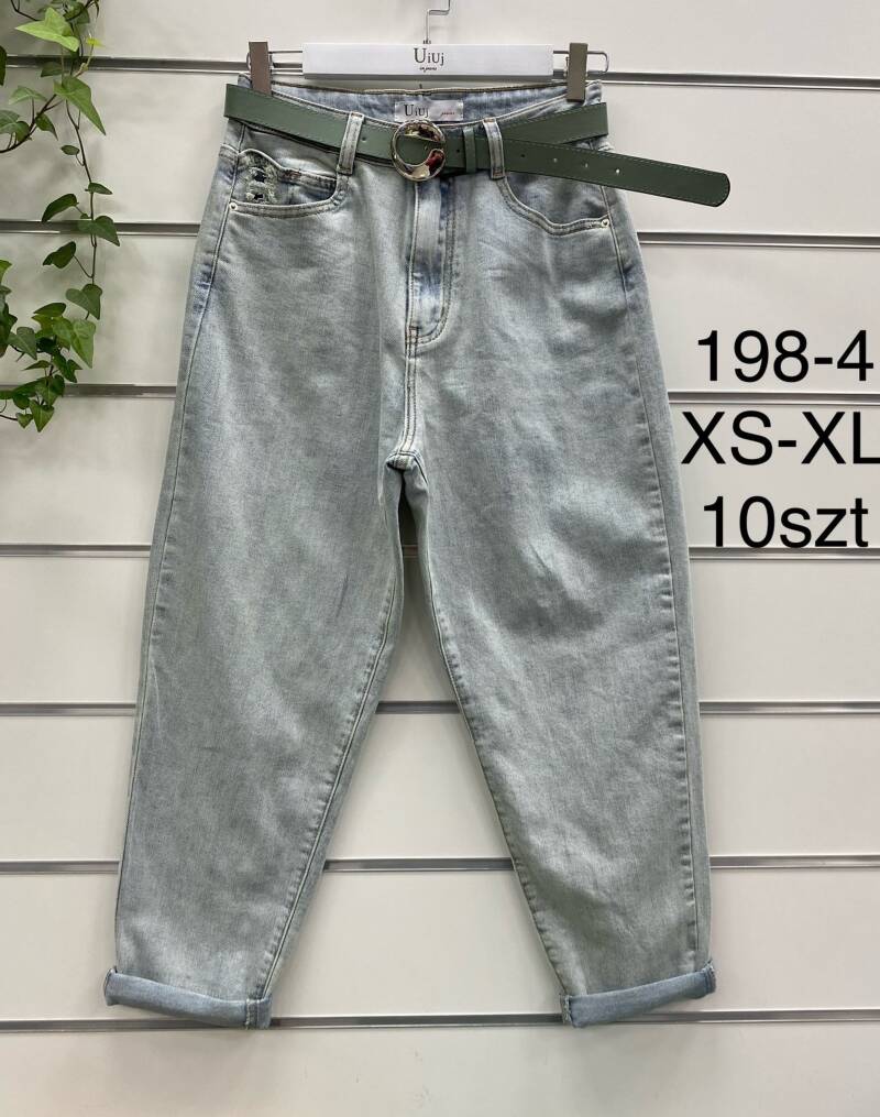 Spondnie damskie jeansy Roz XS-XL, 1 Kolor Paczka 10 szt