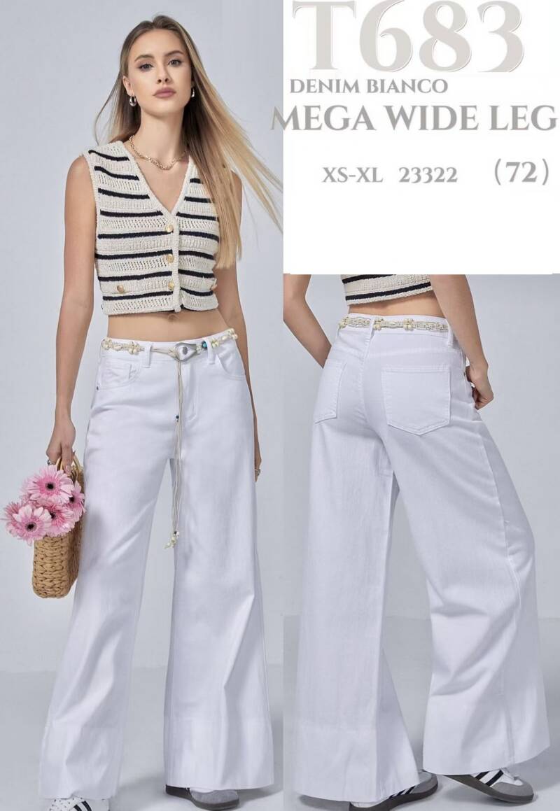 Spondnie damskie jeansy Roz XS-XL, 1 Kolor Paczka 12 szt