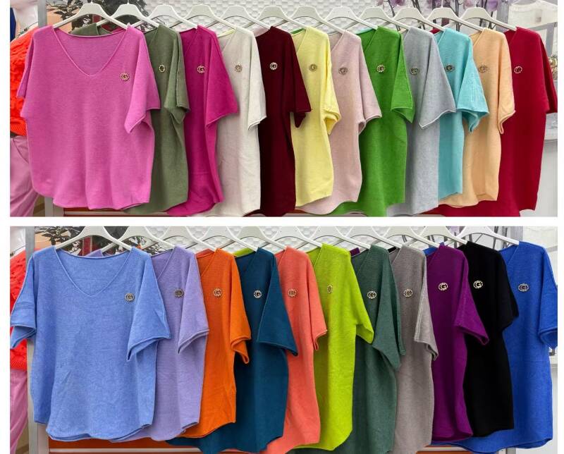 Bluzki damskie (Włoskie produkt) Roz Standard, Mix Kolor Paczka 5 szt 1