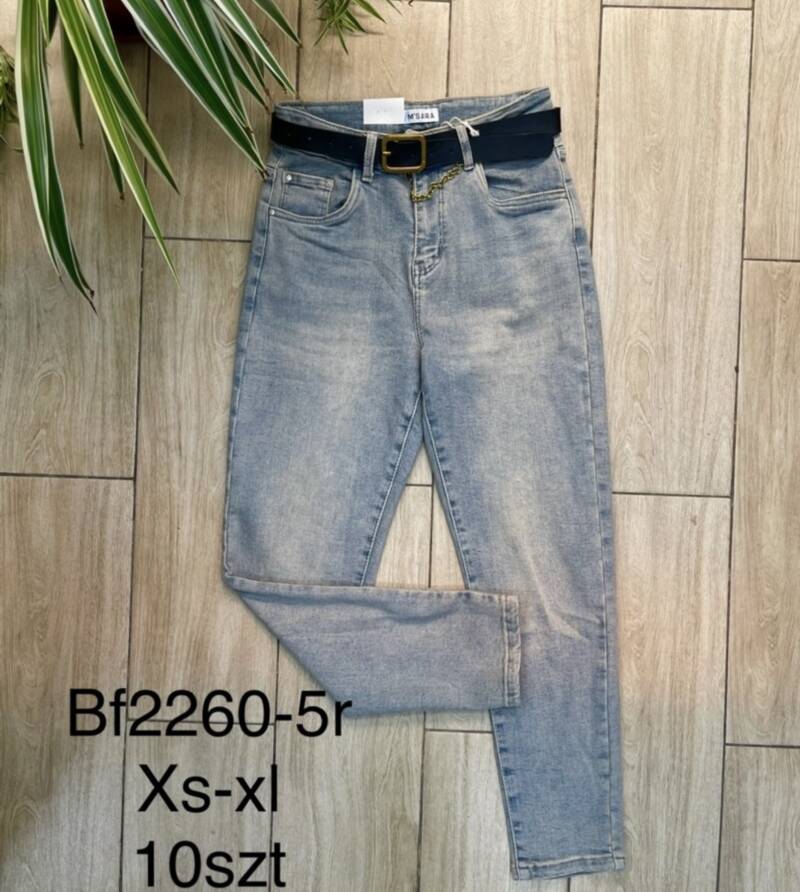 Spodnie damskie jeansy Roz XS-XL, 1 Kolor Paczka 10 szt 1