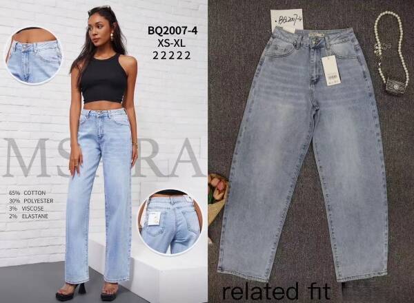 Spondnie damskie jeansy Roz XS-XL, 1 Kolor Paczka 10 szt