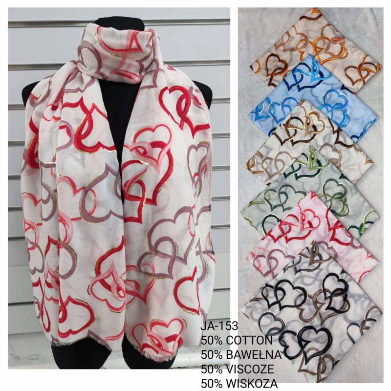 Szaliki damskie Roz Standard, Mix Kolor Paczka 12 szt 1