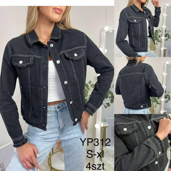 Kurtki damskie jeansy Roz S-XL, 1 Kolor Paczka 4 szt
