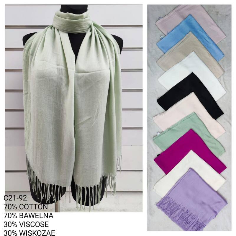 Szaliki damskie Roz Standard, Mix Kolor Paczka 12 szt 1