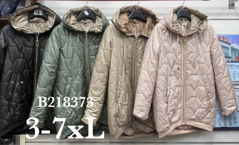 Kurtki damskie cienki Roz 3XL-7XL, 1 Kolor Paczka 5 szt 1