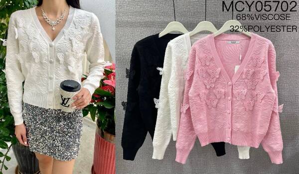 Swetry damskie (Francja produkt) Roz Standard, Mix Kolor Paczka 6 szt