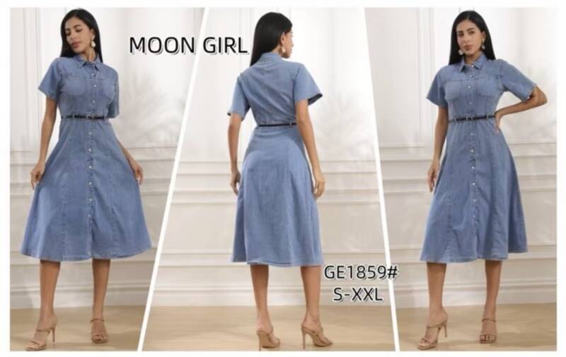 Sukienki damskie jeansy Roz S-2XL, 1 Kolor Paczka 10 szt