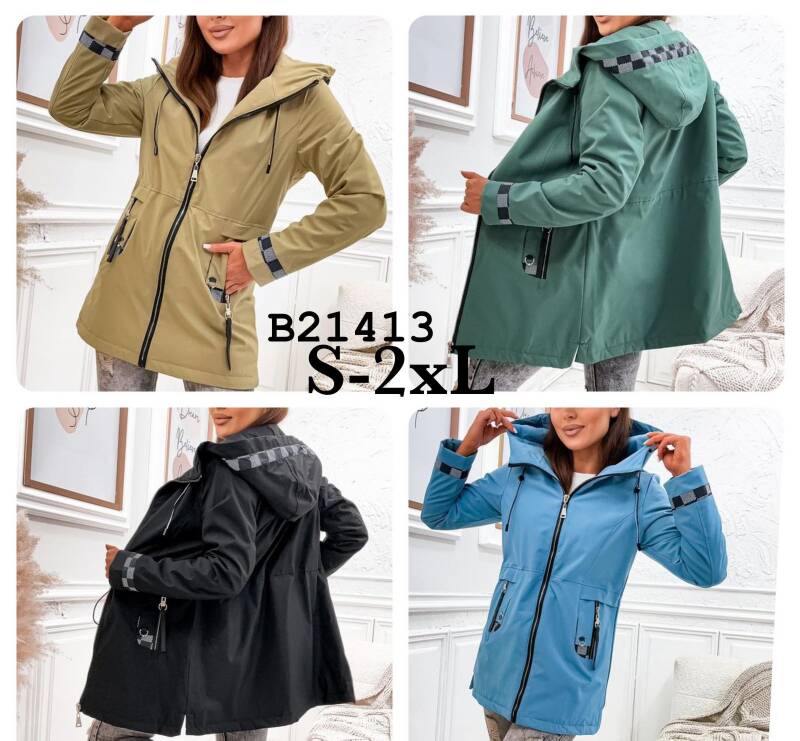 Kurtki damskie cienki Roz S-2XL, 1 Kolor Paczka 5 szt