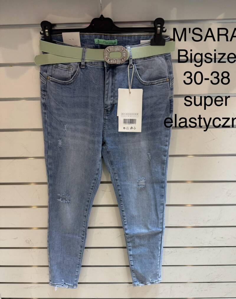 Spondnie damskie jeansy Roz 30-38, 1 Kolor Paczka 10 szt 1