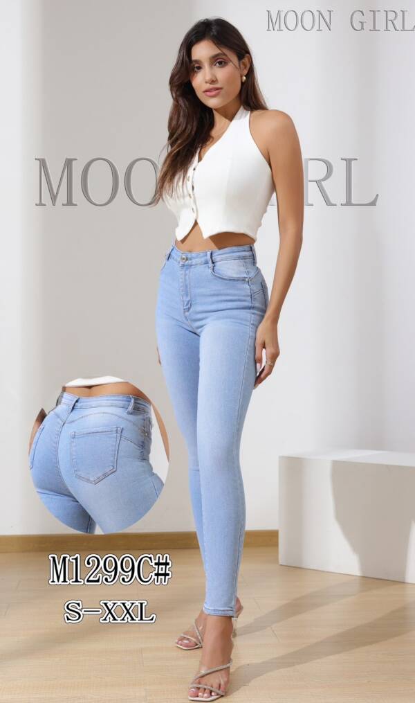 Spondnie damskie jeansy Roz S-2XL, 1 Kolor Paczka 10 szt 1