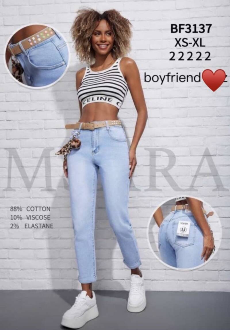 Spodnie damskie jeansy Roz XS-XL, 1 Kolor Paczka 10 szt