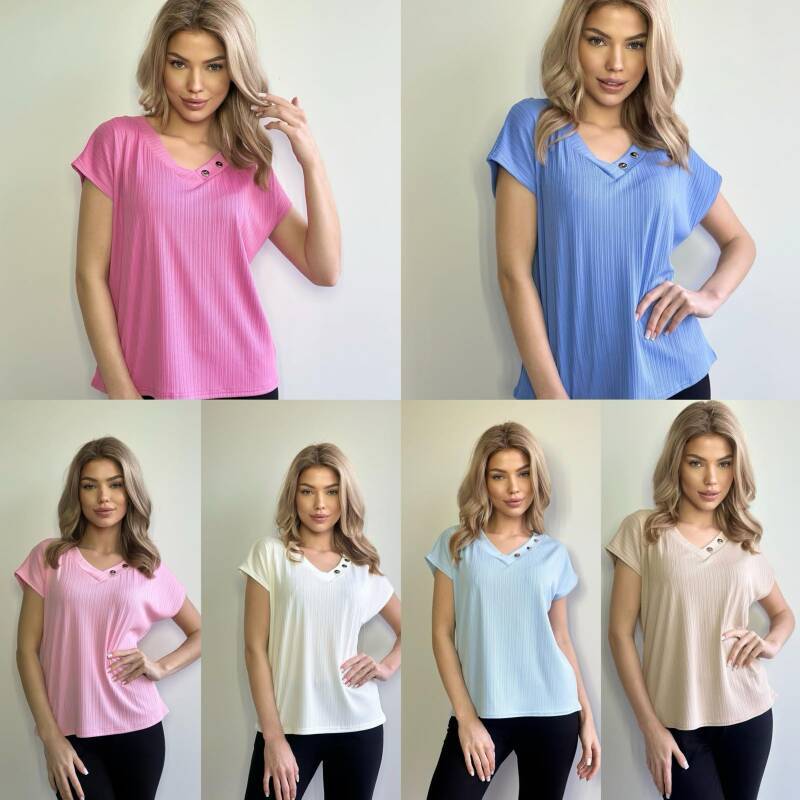 Bluzka damskie (Polska produkt) Roz 38-46. Mix Kolor Paczka 5 szt