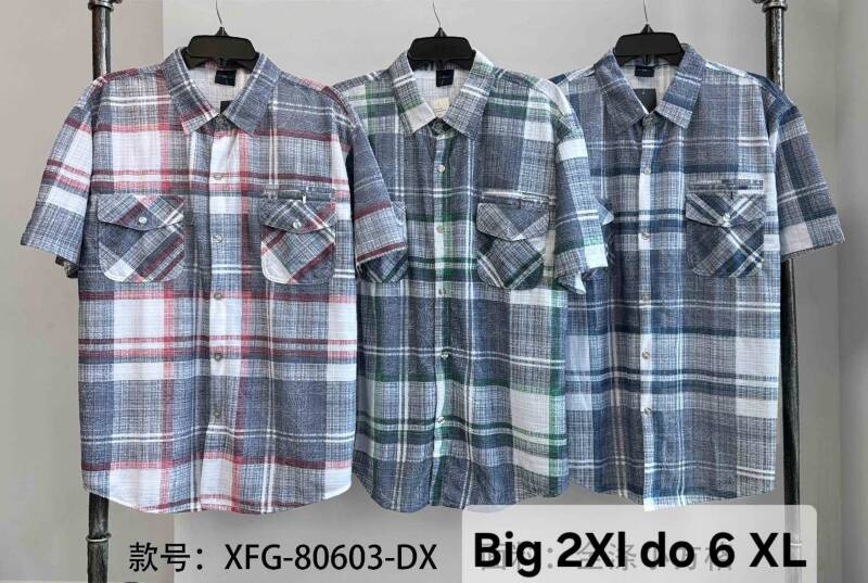 Koszula męska Roz 2XL-6XL. Mix kolor. Paczka 15 szt 1