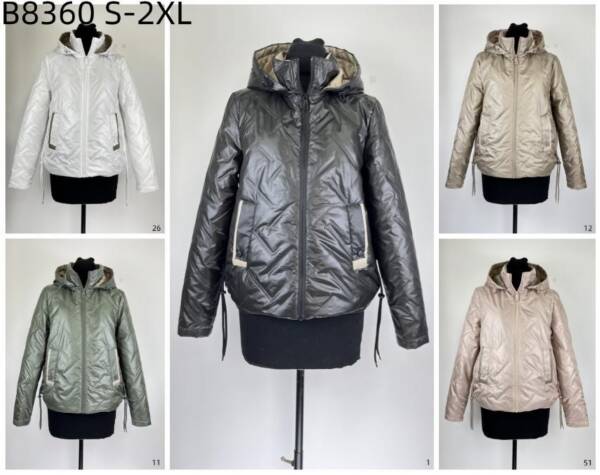 Kurtki damskie cienki Roz S-2XL, 1 Kolor Paczka 5 szt 1