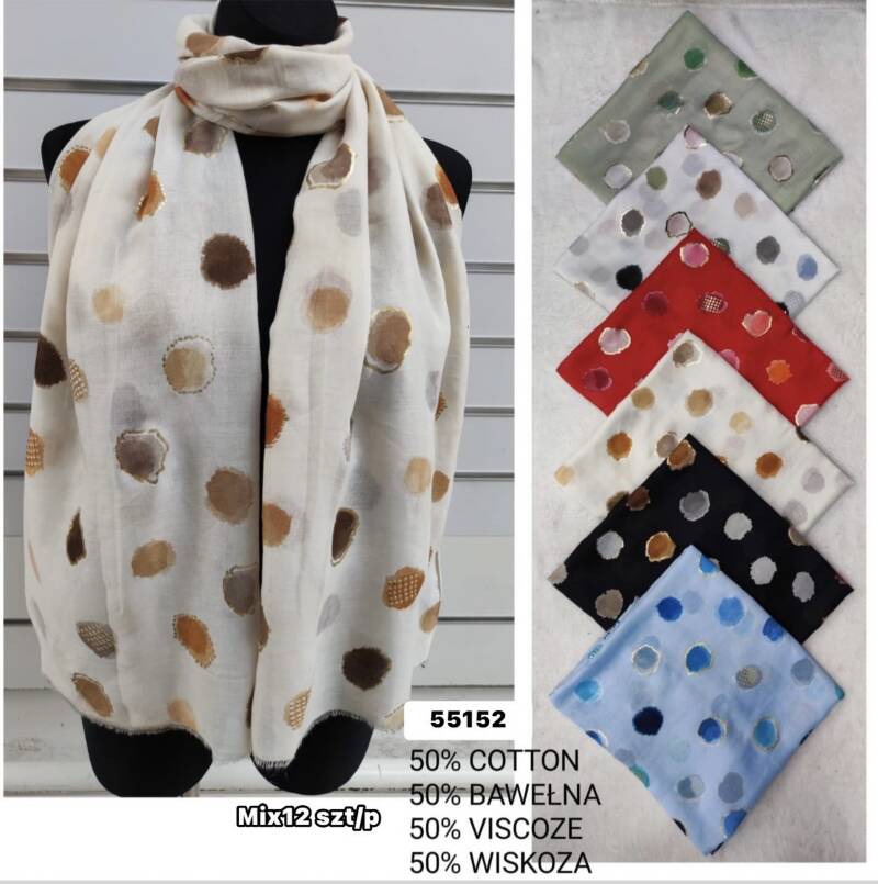 Szaliki damskie Roz Standard, Mix Kolor Paczka 12 szt 1