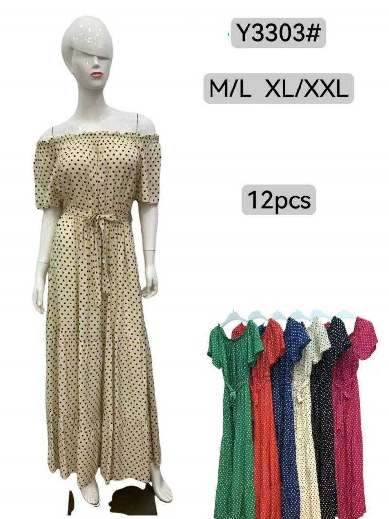 Sukienki damskie Roz M/L-XL/2XL, Mix Kolor Paczka 12 szt 1