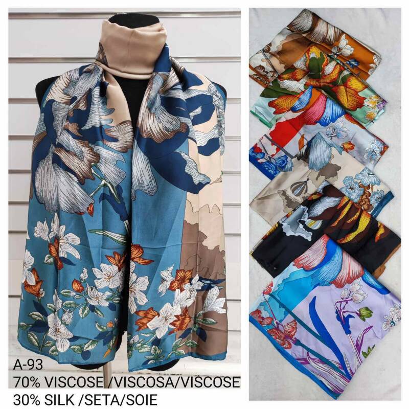 Szaliki damskie Roz Standard, Mix Kolor Paczka 12 szt