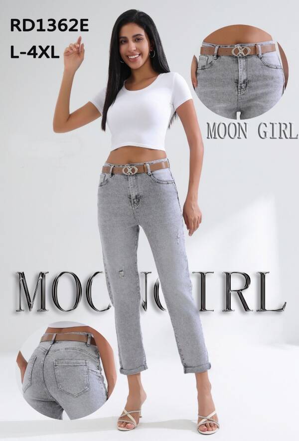 Spondnie damskie jeansy Roz L-4XL, 1 Kolor Paczka 10 szt 1