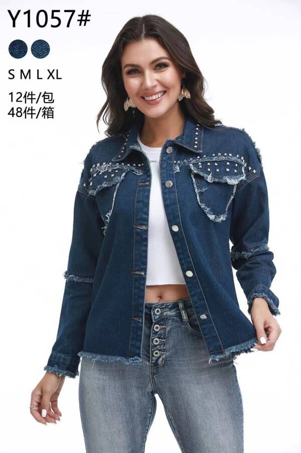 Kurtki damskie jeansy Roz S/M-L/XL, 1 Kolor Paczka 12 szt 1