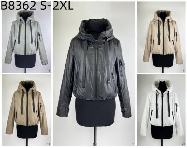 Kurtki damskie cienki Roz S-2XL, 1 Kolor Paczka 5 szt 1