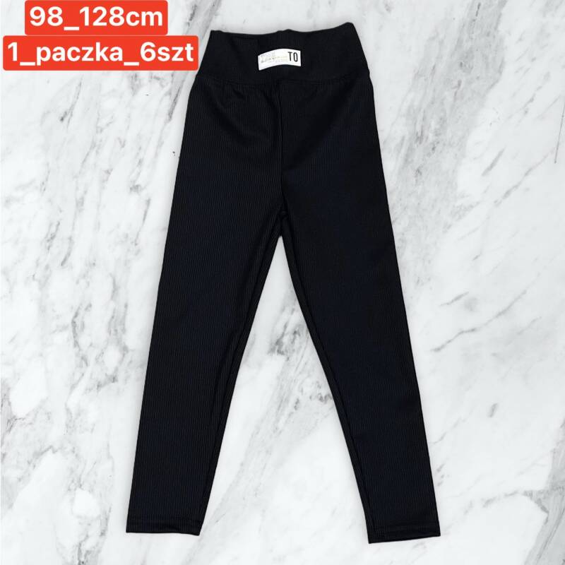 Leginsy dziewczęcy. Roz 98-128. 1 kolor Paczka 6 szt . 1