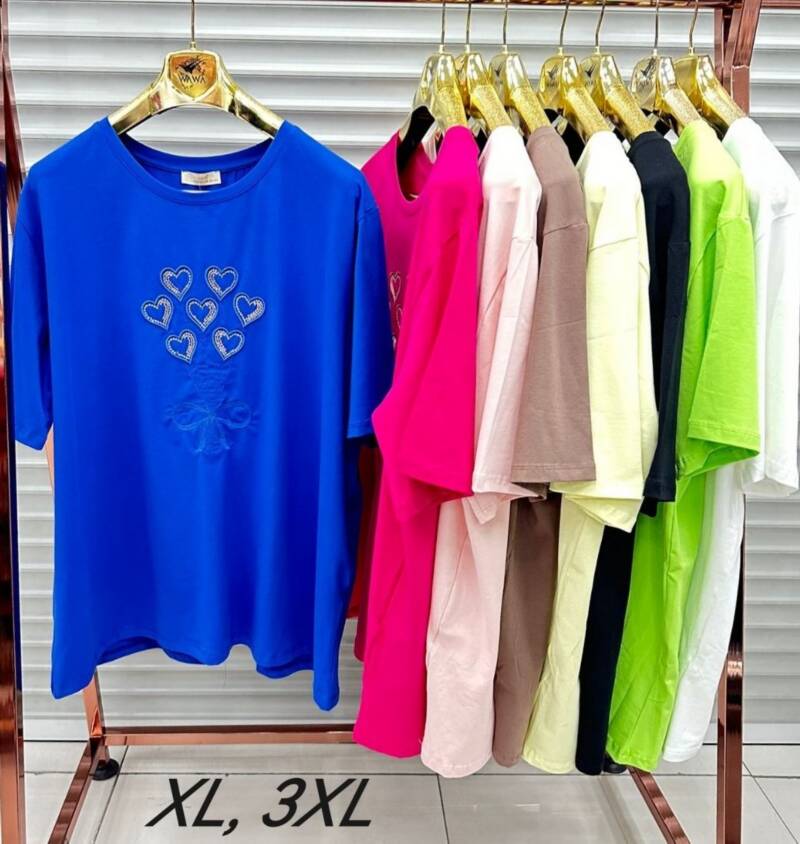 Bluzki damskie (Turecki produkt) Roz XL-3XL, Mix Kolor Paczka 2 szt 1