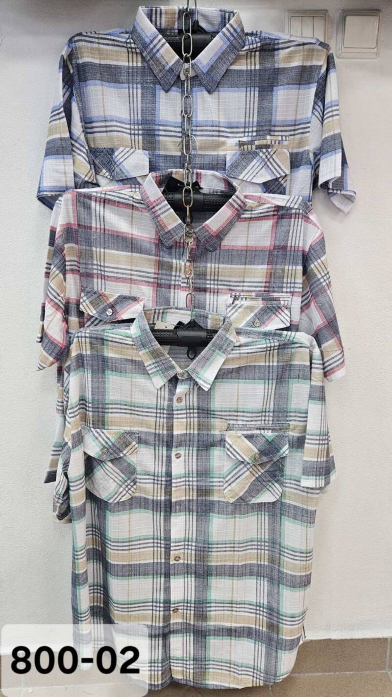 Koszula męska Roz L-4XL. Mix kolor. Paczka 15 szt