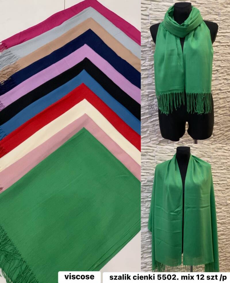 Szaliki damskie Roz Standard, Mix Kolor Paczka 12 szt