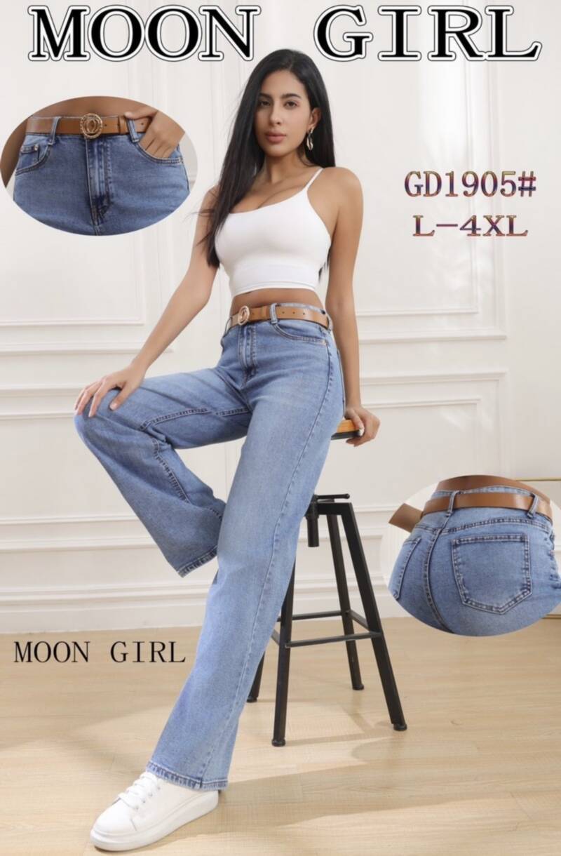 Spondnie damskie jeansy Roz L-4XL, 1 Kolor Paczka 10 szt