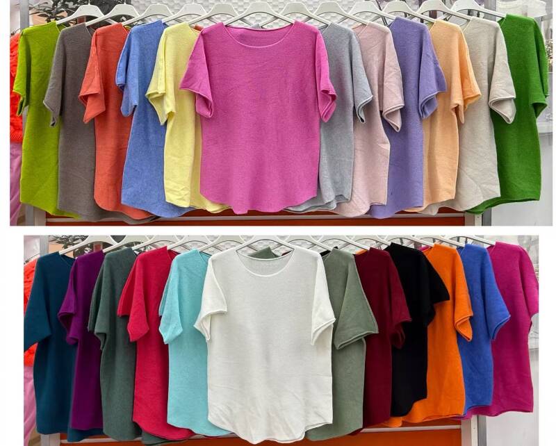 Bluzki damskie (Włoskie produkt) Roz Standard, Mix Kolor Paczka 5 szt 1