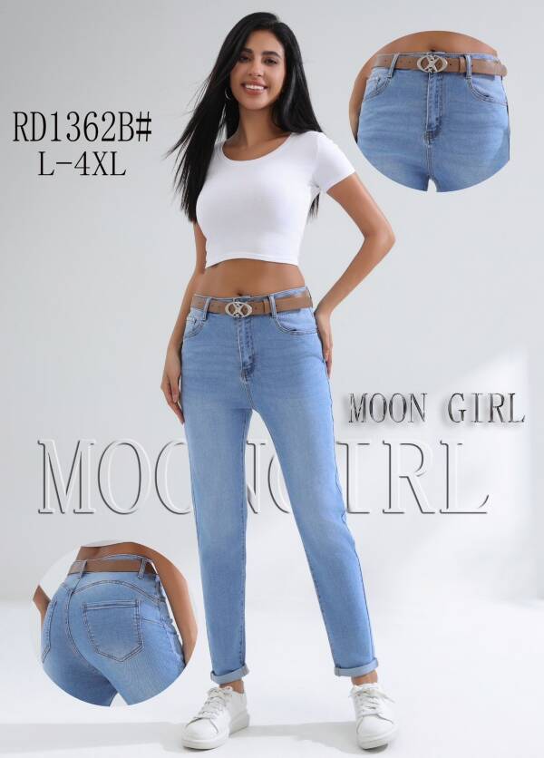 Spondnie damskie jeansy Roz L-4XL, 1 Kolor Paczka 10 szt