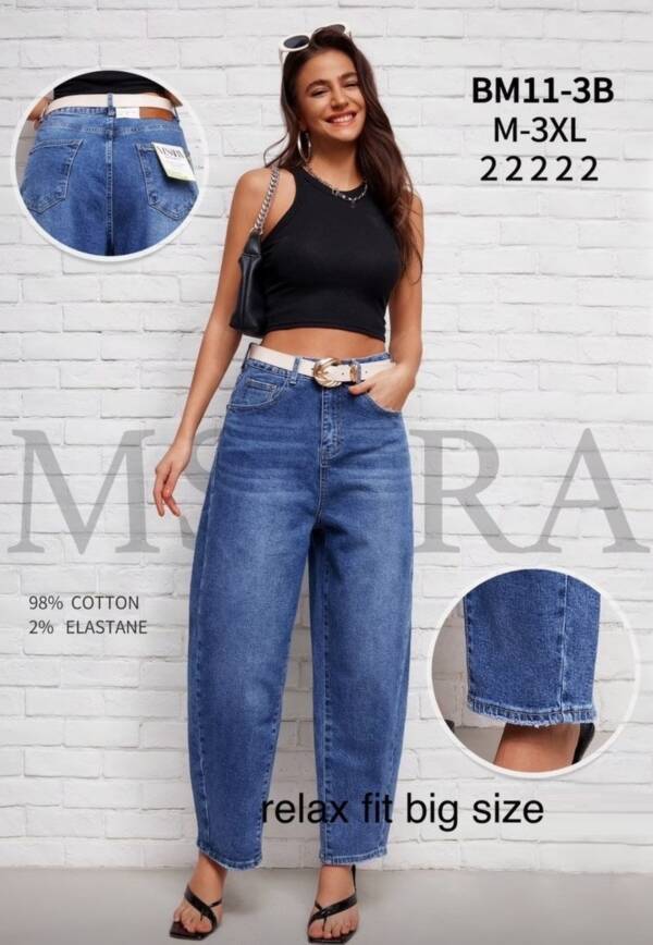 Spondnie damskie jeansy Roz M-3XL, 1 Kolor Paczka 10 szt 1