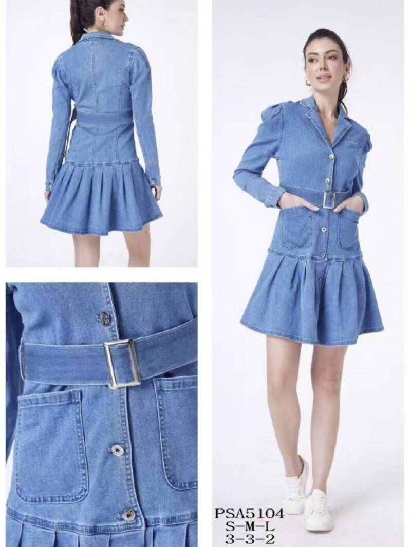 Sukienki damskie jeansy Roz S-M-L, 1 Kolor Paczka 8 szt 1