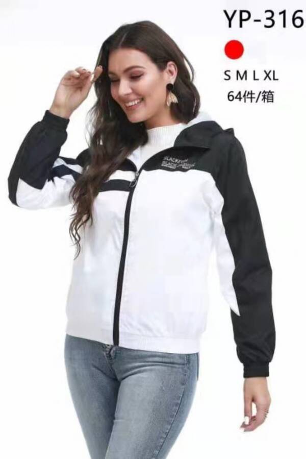 Kurtki damskie cienki Roz S-XL, 1 Kolor Paczka 12 szt