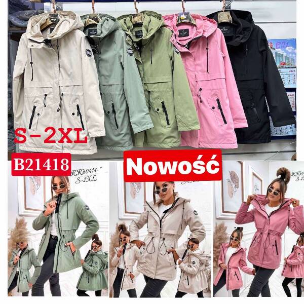 Kurtki damskie cienki Roz S-2XL, 1 Kolor Paczka 5 szt