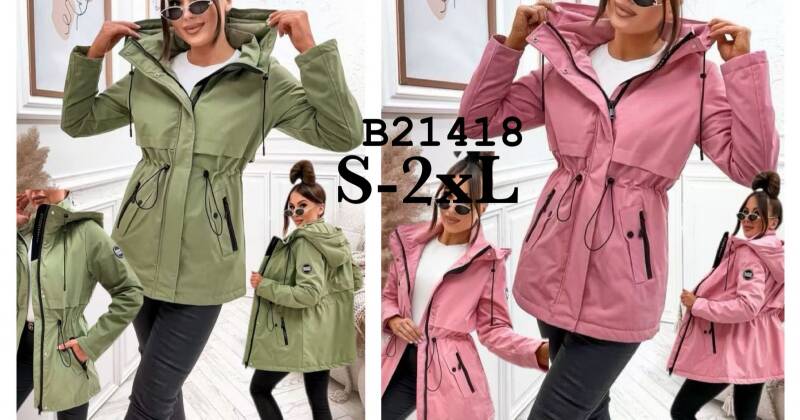 Kurtki damskie cienki Roz S-2XL, 1 Kolor Paczka 5 szt