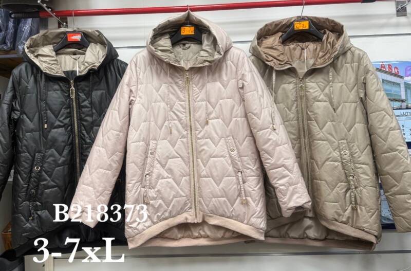 Kurtki damskie cienki Roz 3XL-7XL, 1 Kolor Paczka 5 szt