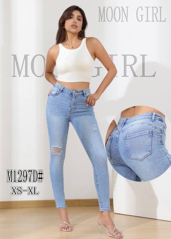 Spondnie damskie jeansy Roz XS-XL, 1 Kolor Paczka 10 szt