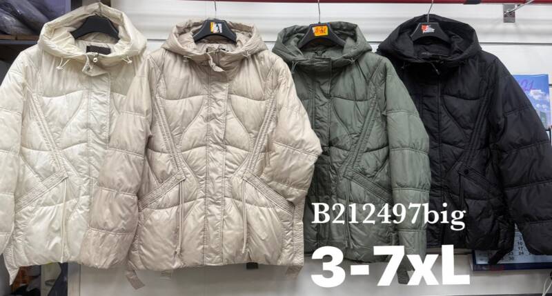 Kurtki damskie cienki Roz 3XL-7XL, 1 Kolor Paczka 5 szt 1