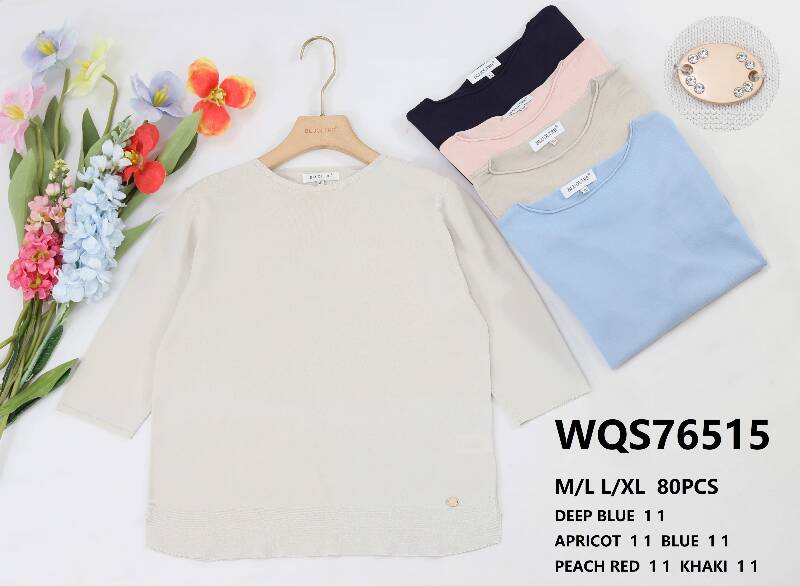 Bluzki damskie (Francja produkt) Roz M/L-L/XL, Mix Kolor, Paczka 10 szt