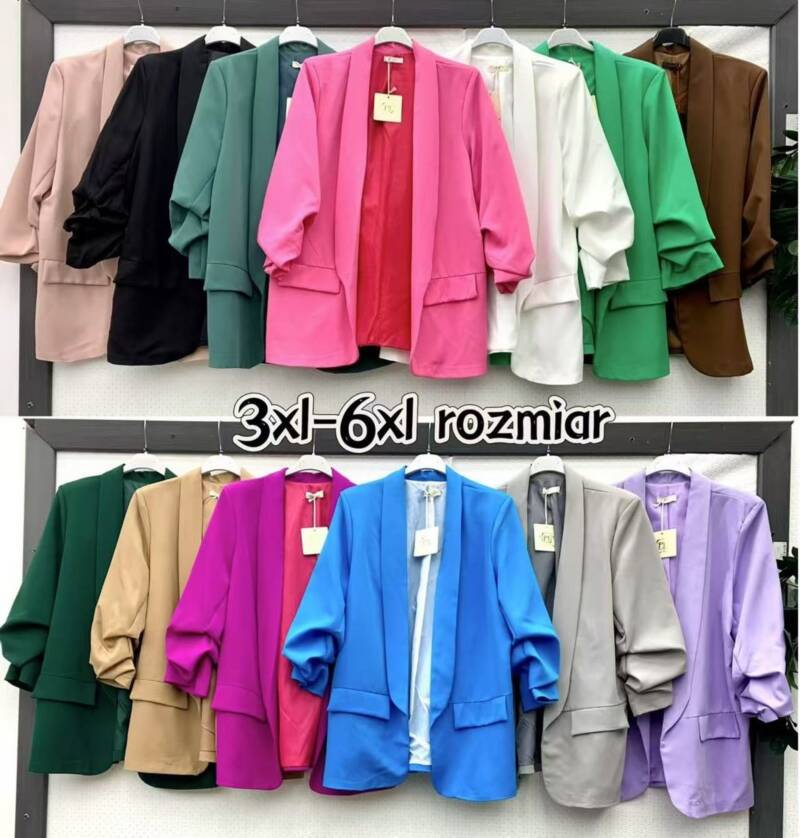 Płaszcze damskie (Włoskie produkt) Roz 3XL-6XL, Mix Kolor Paczka 5 szt 1