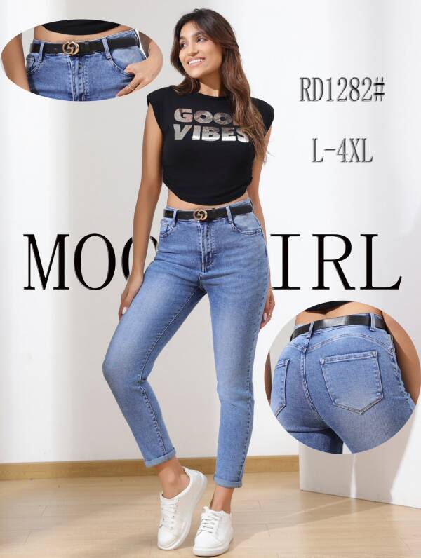 Spondnie damskie jeansy Roz L-4XL, 1 Kolor Paczka 10 szt 1